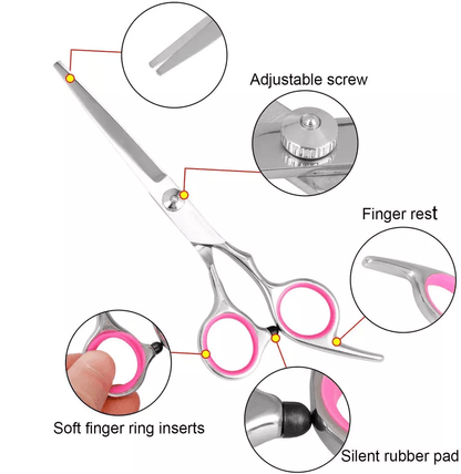 Professional Pet Grooming Scissors Kit Stainless Steel Curved Thinning  Straight Shears For Dogs  C 7