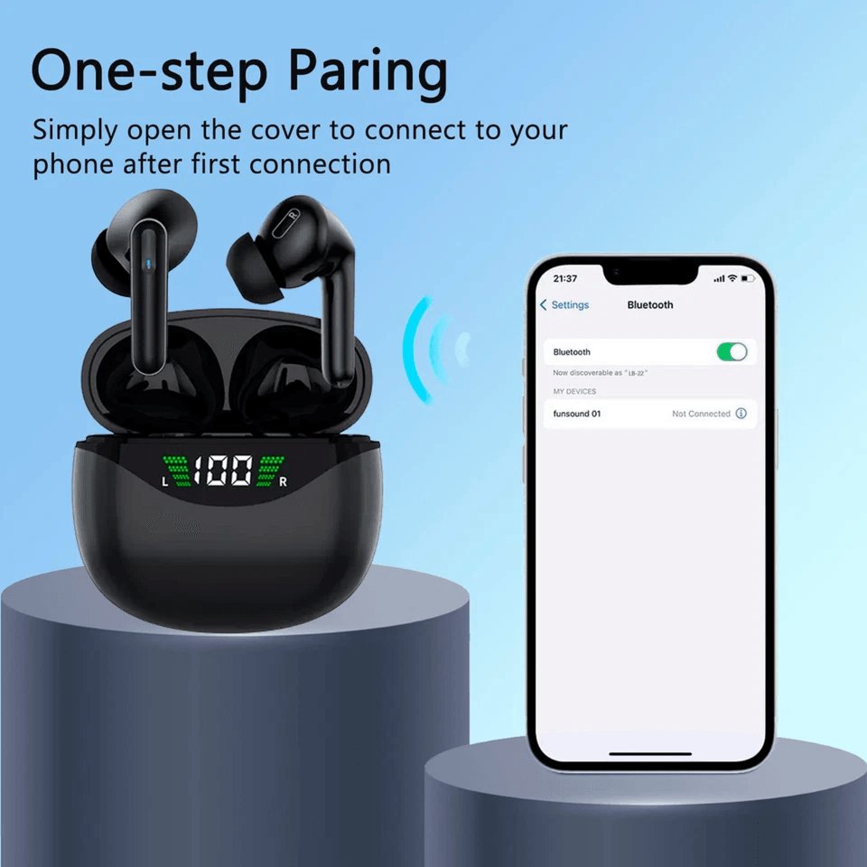Bluetooth Earbuds Headset Wireless TWS Noise Cancelling Waterproof Trucker Earphones 1