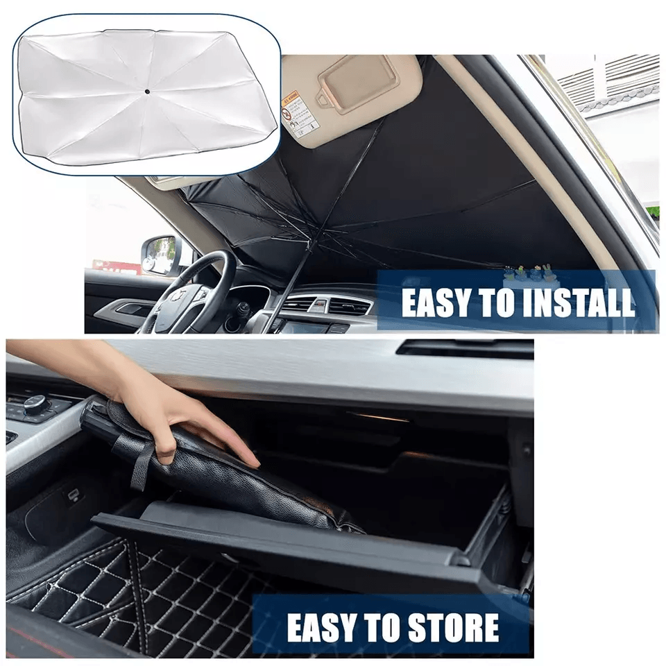Car Windshield Sun Shade Foldable Umbrella Front Window Cover Visor UV  Heat Protection For SUV Tru 13