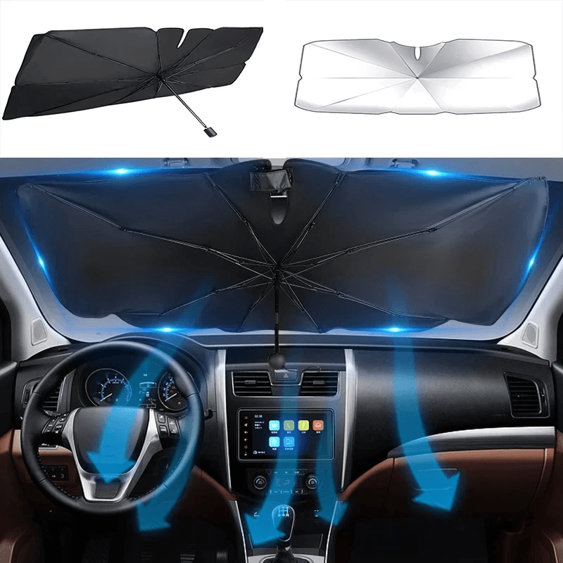 Car Windshield Sun Shade Foldable Umbrella Front Window Cover Visor UV  Heat Protection For SUV Tru 3