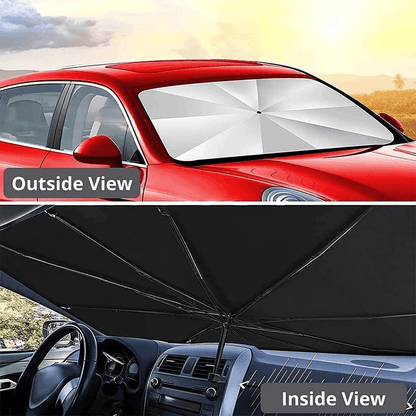 Car Windshield Sun Shade Foldable Umbrella Front Window Cover Visor UV  Heat Protection For SUV Tru 6