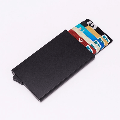 Mens RFID Blocking Slim Carbon Fiber Wallet With Money Clip  Stainless Steel Credit Card Holder 1