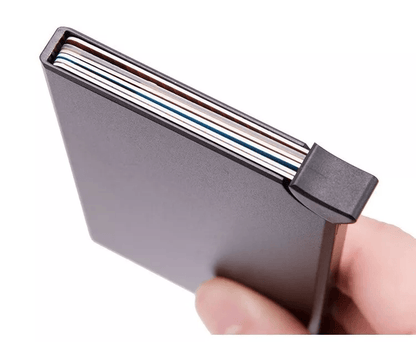 Mens RFID Blocking Slim Carbon Fiber Wallet With Money Clip  Stainless Steel Credit Card Holder 2