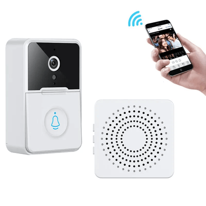 Wireless Security Smart WiFi Doorbell With Intercom Video Camera 2Way Audio  Chime Door Ring Bell F