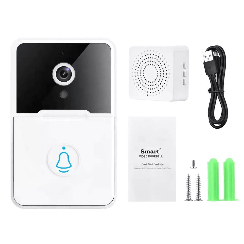 Wireless Security Smart WiFi Doorbell With Intercom Video Camera 2Way Audio  Chime Door Ring Bell F