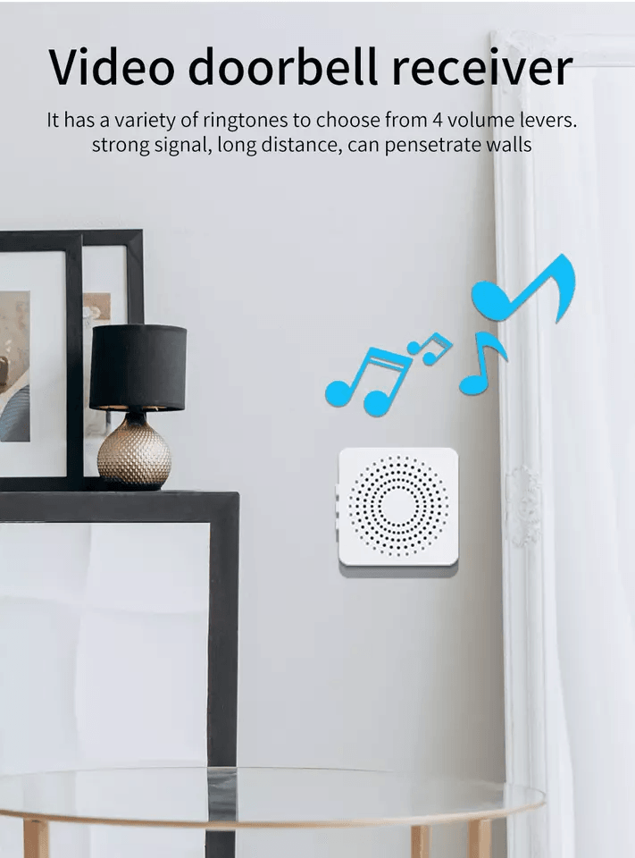 Wireless Security Smart WiFi Doorbell With Intercom Video Camera 2Way Audio  Chime Door Ring Bell F