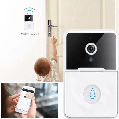 Wireless Security Smart WiFi Doorbell With Intercom Video Camera 2Way Audio  Chime Door Ring Bell F