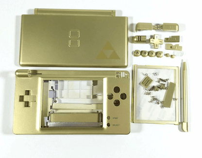 Replacement Housing For Nintendo DS Lite Glass Lens Shell Gold Zelda Triforce Edition Full Button S 2