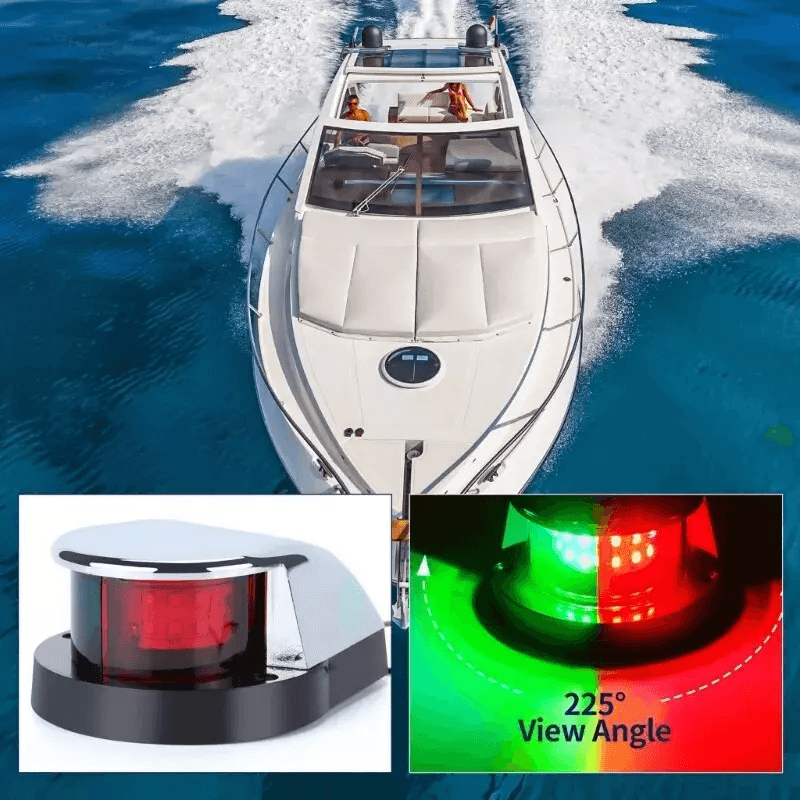 Waterproof Boat Navigation Light LED Red Green Bow Marine Pontoon Lamp 3