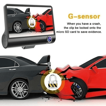 1080P 4 Dual Lens HD Car DVR Dash Cam Recorder With Rearview Camera GSensor Night Vision Motion Det 4
