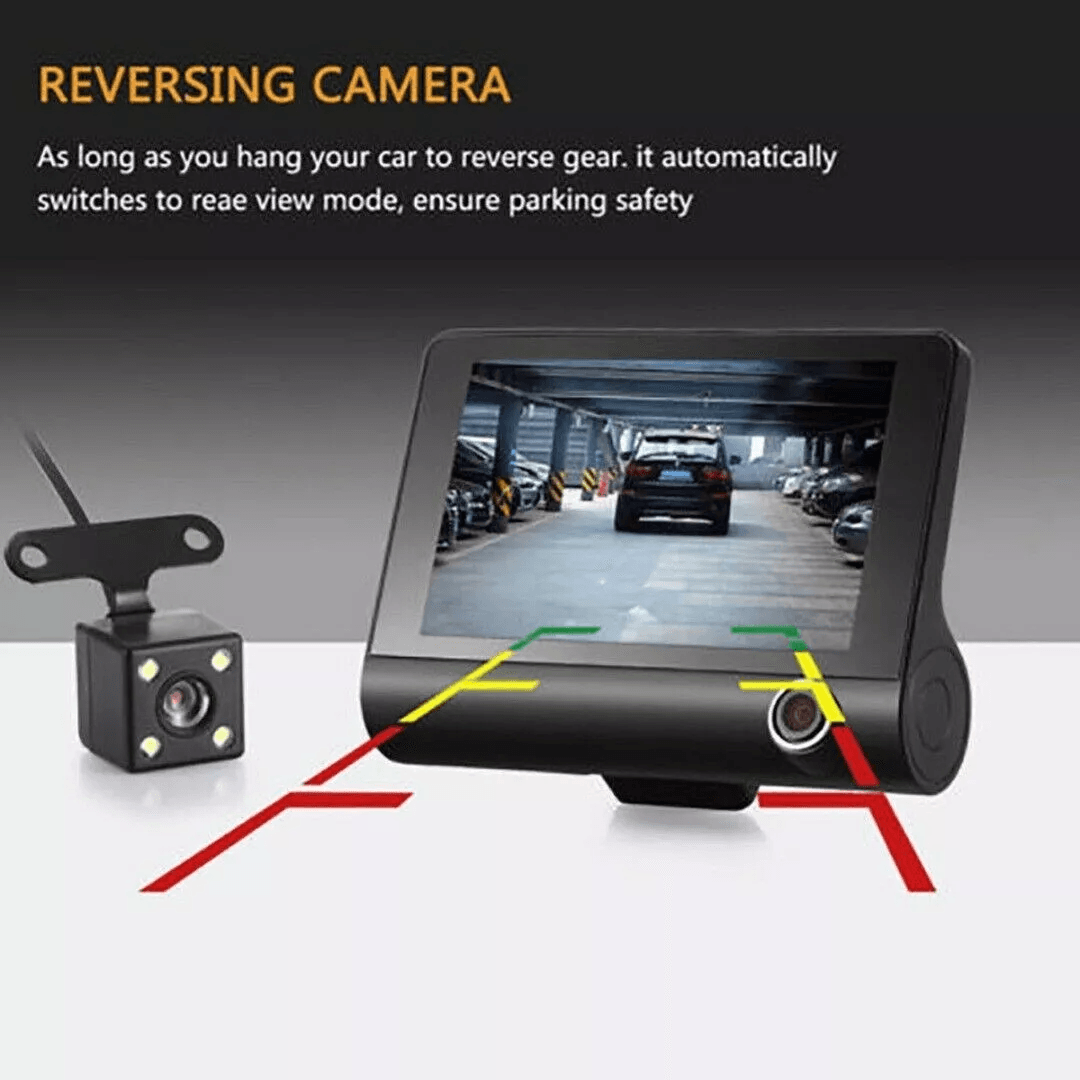 1080P 4 Dual Lens HD Car DVR Dash Cam Recorder With Rearview Camera GSensor Night Vision Motion Det 7