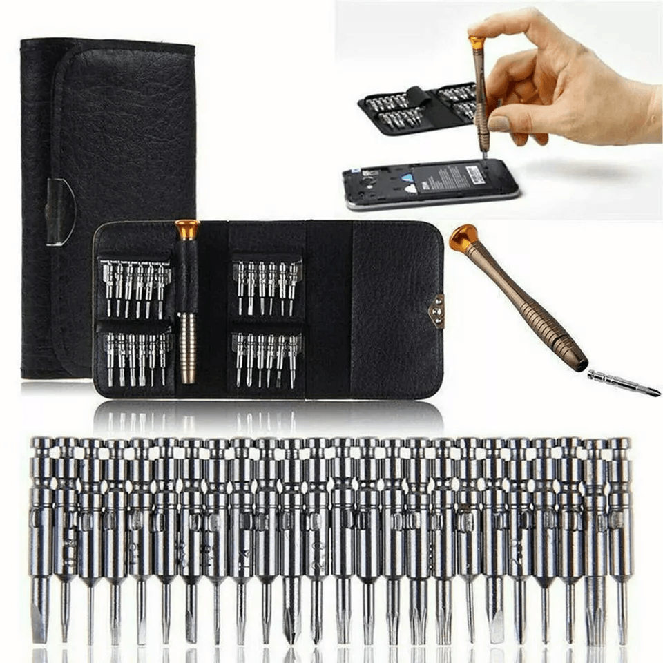 Portable Small Mini Repair Precision Screwdriver Torx Tool Kit, Multi-Bit Set for Phone, PC, Camera, and Eyeglass Repair