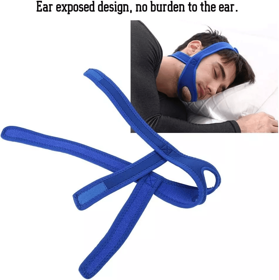 Snore Stop Anti Snoring Chin Strap  Sleep Apnea Belt For Mouth Breathers Adjustable Neoprene Jaw Su 3