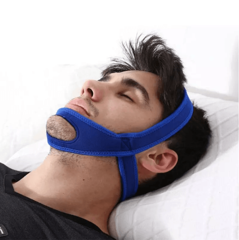 Snore Stop Anti Snoring Chin Strap  Sleep Apnea Belt For Mouth Breathers Adjustable Neoprene Jaw Su 1