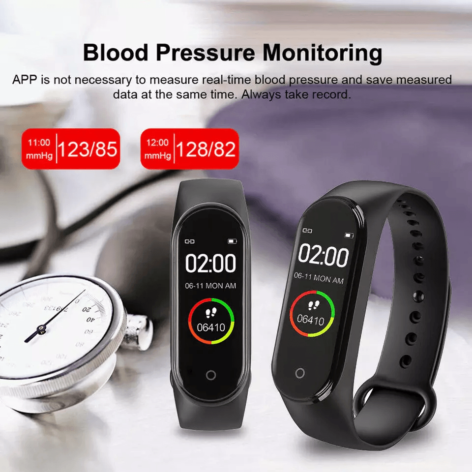 M4 Smart Watch Band Fitness Tracker With Blood Pressure  Heart Rate Monitor Bracelet 1