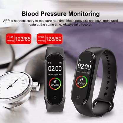 M4 Smart Watch Band Fitness Tracker With Blood Pressure  Heart Rate Monitor Bracelet 1