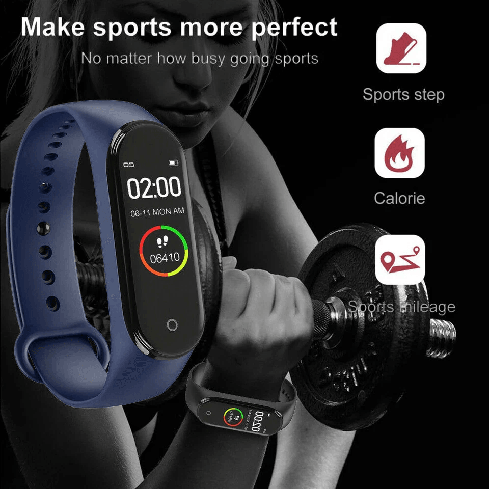 M4 Smart Watch Band Fitness Tracker With Blood Pressure  Heart Rate Monitor Bracelet 3