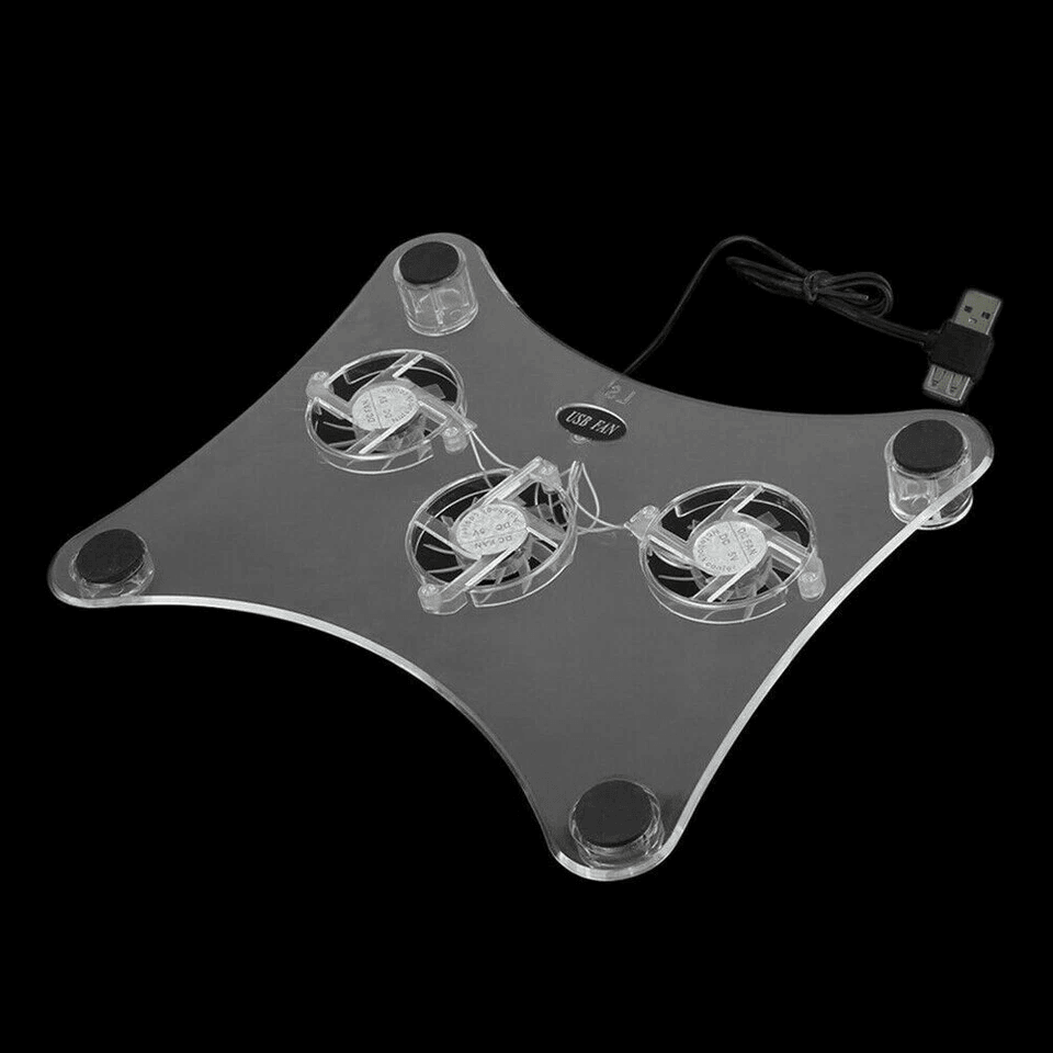 Laptop Cooling Pad Stand With Fans  LED Light Radiator For PC Notebook 1