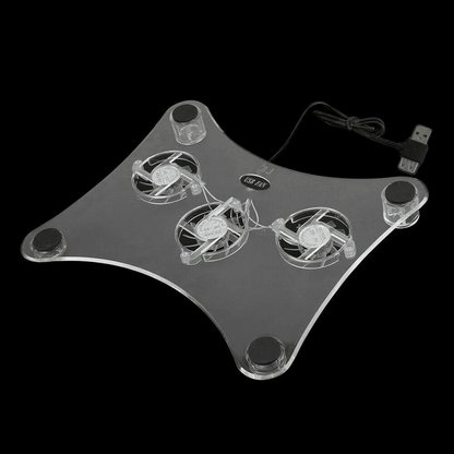 Laptop Cooling Pad Stand With Fans  LED Light Radiator For PC Notebook 1