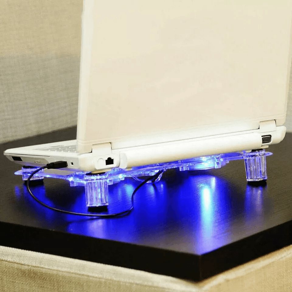 Laptop Cooling Pad Stand With Fans  LED Light Radiator For PC Notebook 2