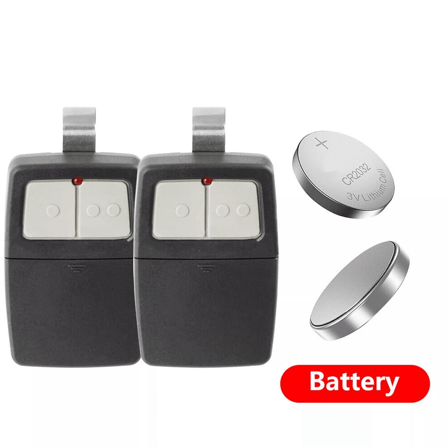 2 Pack Universal Garage Door Opener Remote For Clicker Compatible With DIP Switch  MultiCode Gate S 7