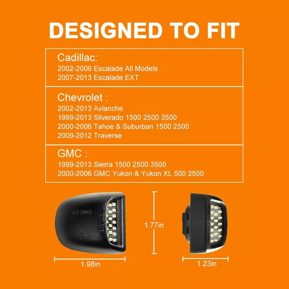 Chevy Silverado Avalanche SMD LED License Plate Light Lamp Bright Durable  Easy Install 3