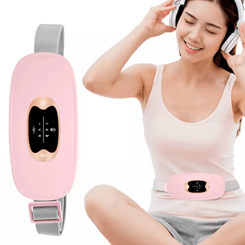 Electric Heating Menstrual Vibration Pad Belt For Period Pain Relief Cramps Adjustable Wireless Hea 4