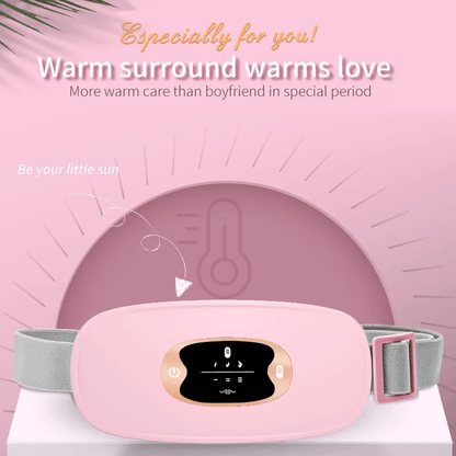 Electric Heating Menstrual Vibration Pad Belt For Period Pain Relief Cramps Adjustable Wireless Hea 3