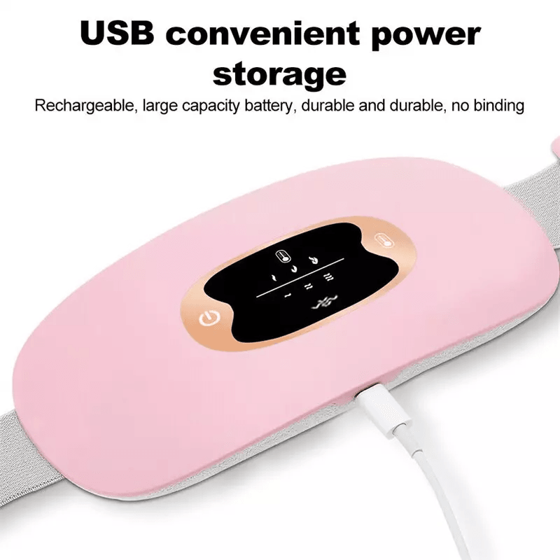 Electric Heating Menstrual Vibration Pad Belt For Period Pain Relief Cramps Adjustable Wireless Hea 14