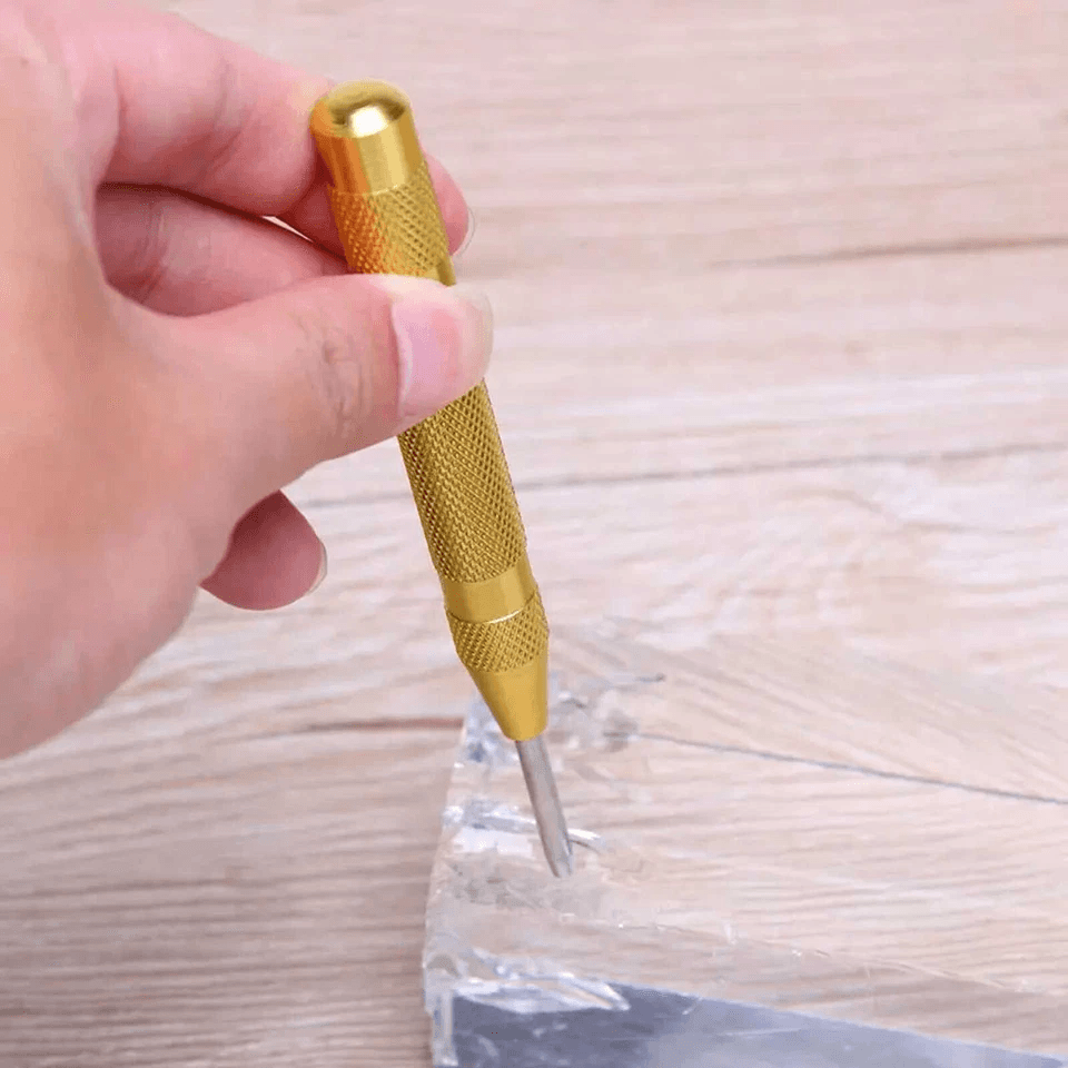 Automatic Center Punch Tool Adjustable Spring Loaded Super Strong Metal Drill Marker For Precision  4