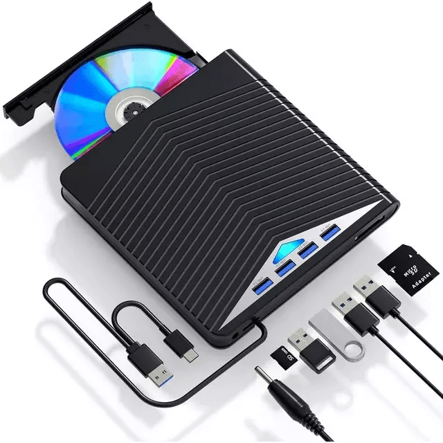 USB External CD DVD Drive For PC Laptop Windows 1011 Burner  Reader For Easy File Access 1