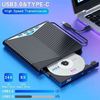 USB External CD DVD Drive For PC Laptop Windows 1011 Burner  Reader For Easy File Access 4