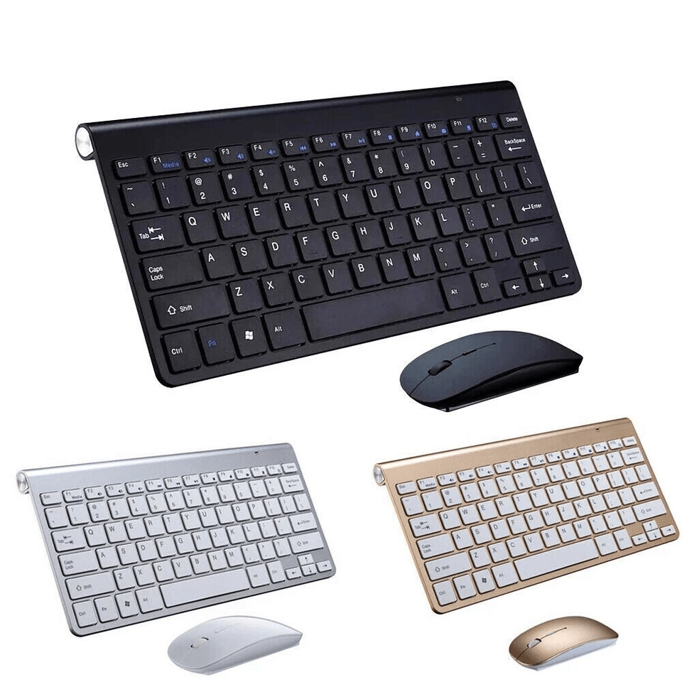 Mini Wireless Keyboard and Mouse Set, Waterproof for Mac, Apple & PC