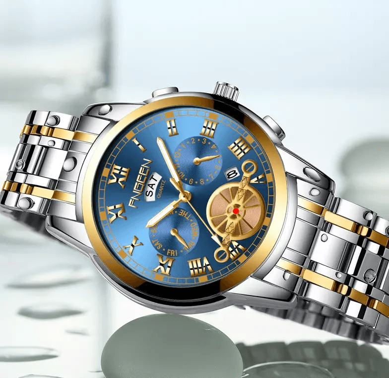 Elegant Mens Watch Stainless Steel Luminous Quartz Classic Design 1