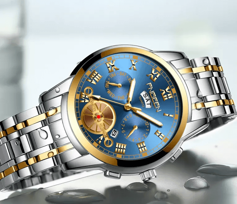 Elegant Mens Watch Stainless Steel Luminous Quartz Classic Design 2
