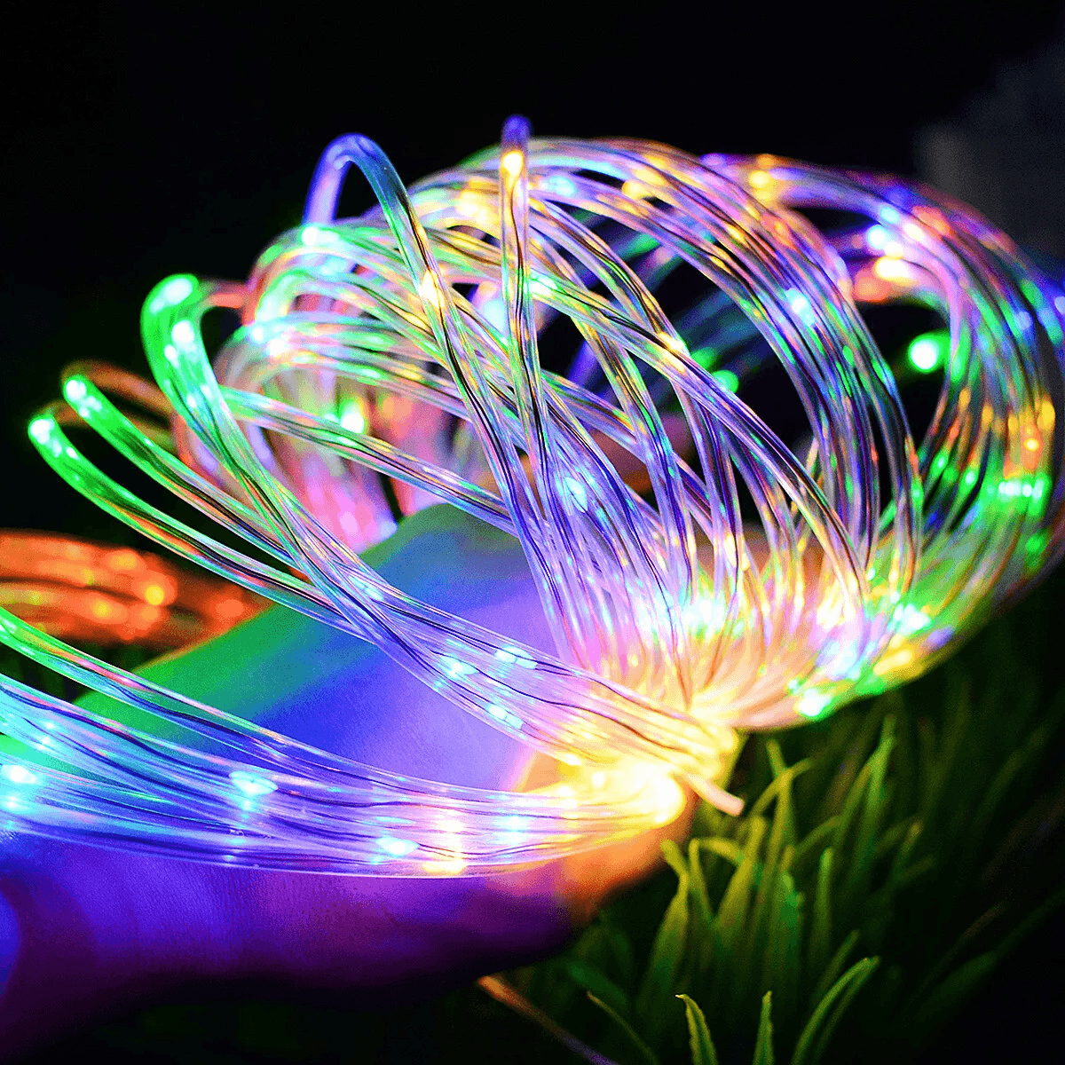 33FT 100 LED Strip Rope Light Tube String USB Powered Outdoor Waterproof Fairy Lights For Garden Pa 10