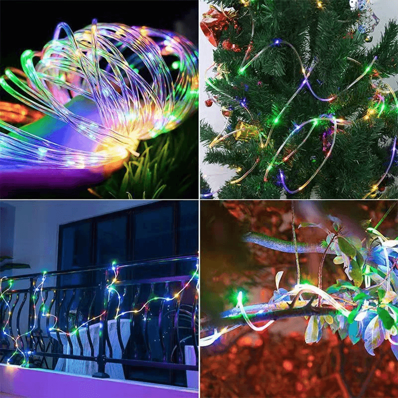 33FT 100 LED Strip Rope Light Tube String USB Powered Outdoor Waterproof Fairy Lights For Garden Pa 12