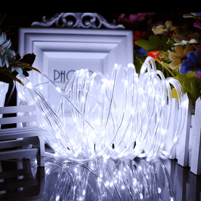 33FT 100 LED Strip Rope Light Tube String USB Powered Outdoor Waterproof Fairy Lights For Garden Pa 8