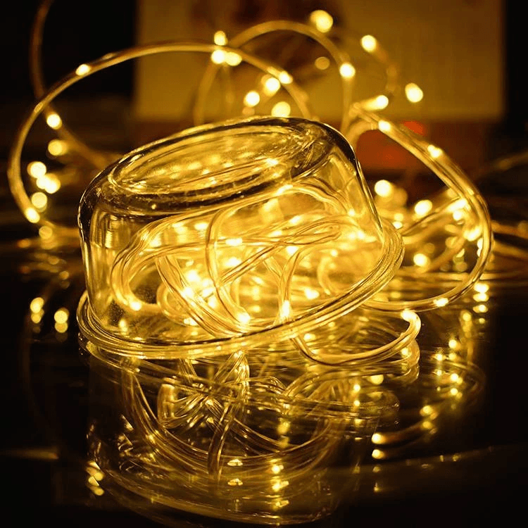 33FT 100 LED Strip Rope Light Tube String USB Powered Outdoor Waterproof Fairy Lights For Garden Pa 4