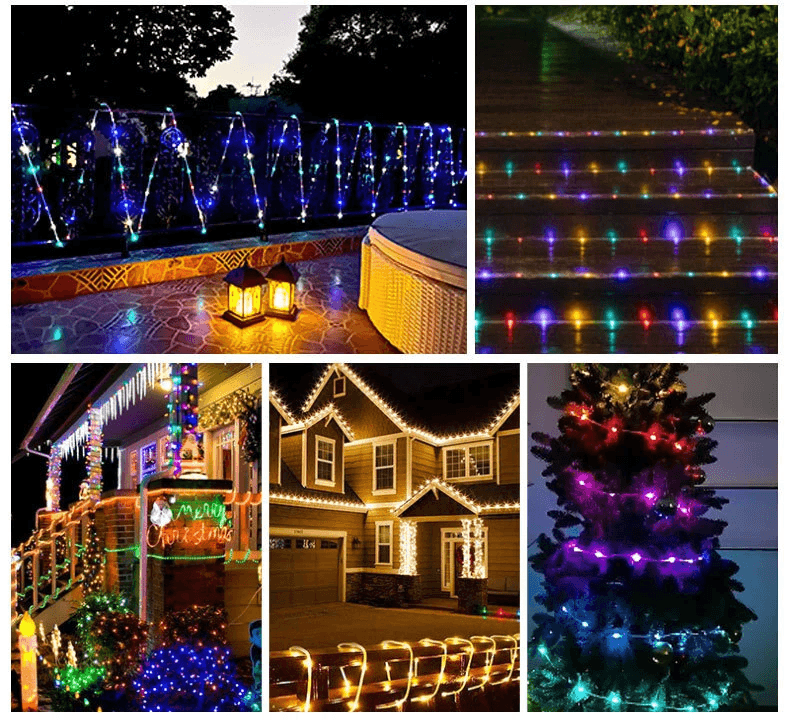 33FT 100 LED Strip Rope Light Tube String USB Powered Outdoor Waterproof Fairy Lights For Garden Pa 1