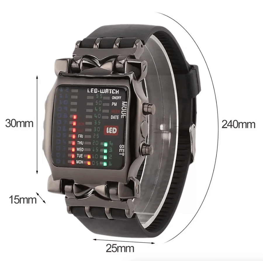 Luxury Mens Digital LED Sports Watch Waterproof Quartz Wristwatch With Date Display 5