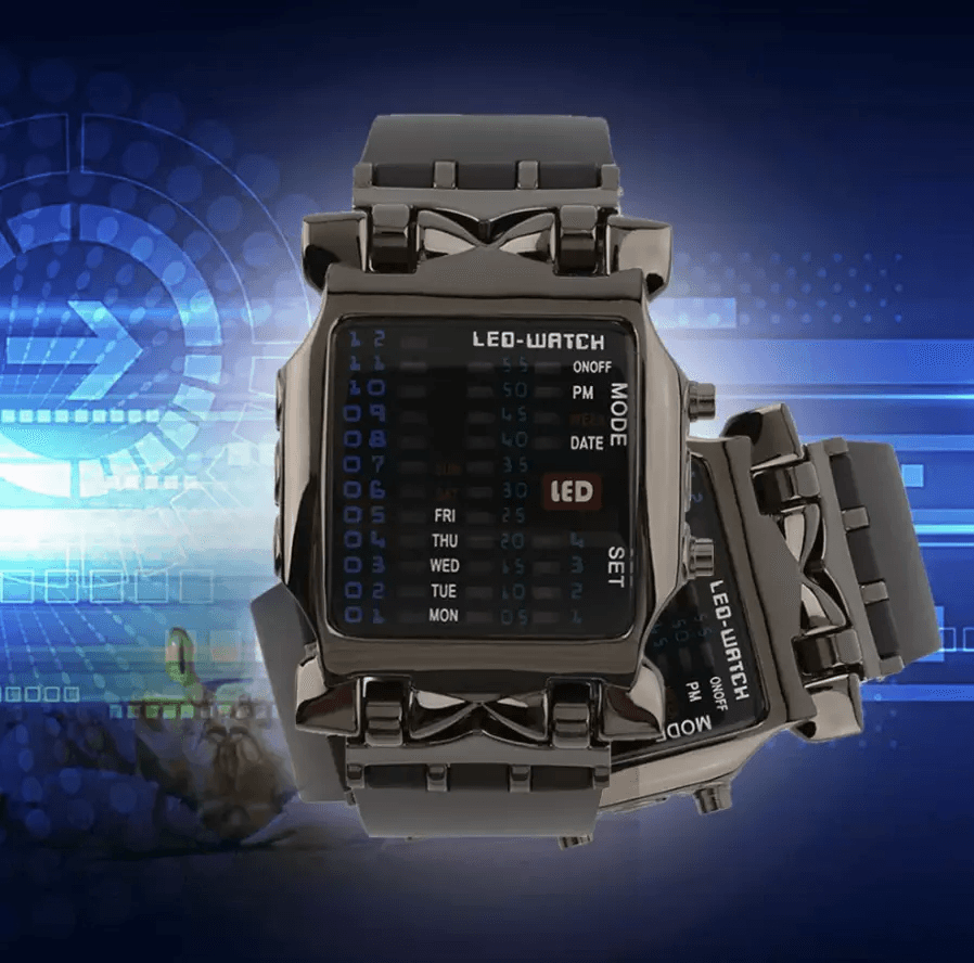 Luxury Mens Digital LED Sports Watch Waterproof Quartz Wristwatch With Date Display 1