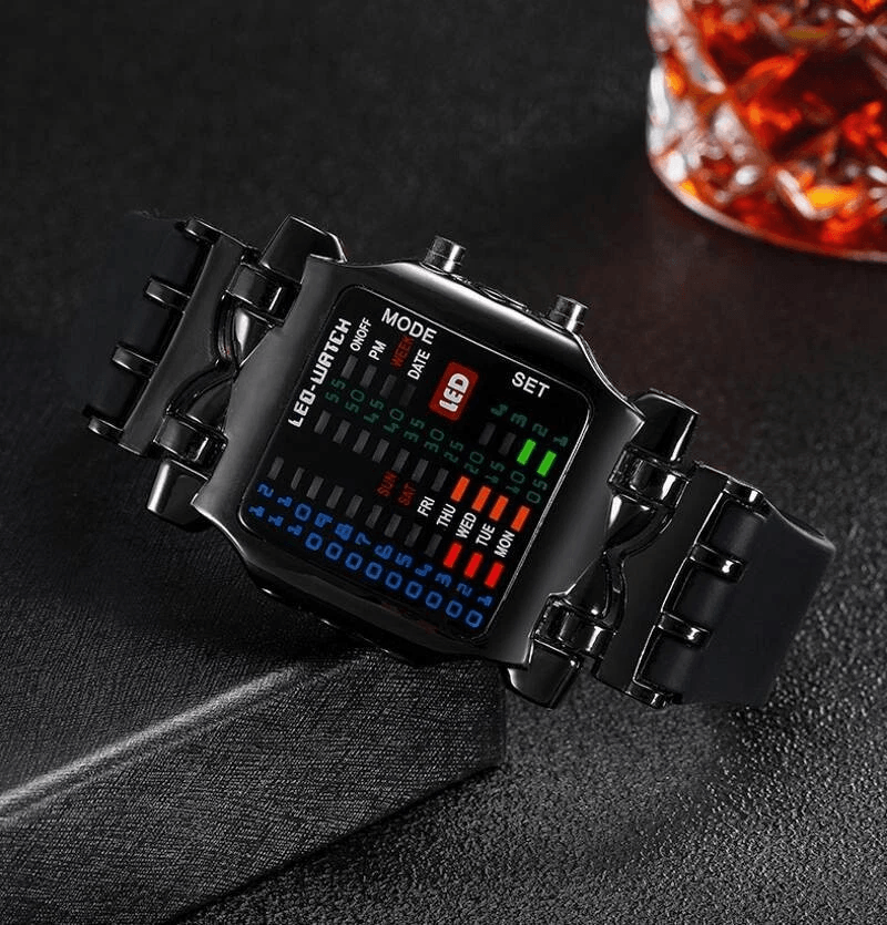 Luxury Mens Digital LED Sports Watch Waterproof Quartz Wristwatch With Date Display 3