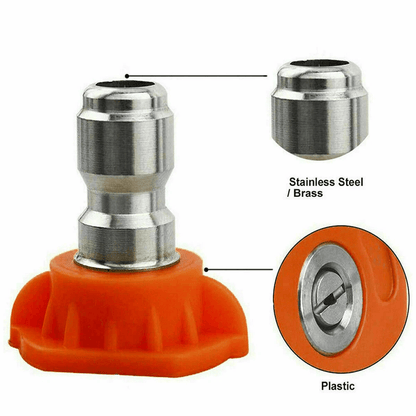 2X 5pcs Pressure Washer Spray Tips Nozzles Kit  High Power Quick Connect 14 Set For Car Roof And Ga 11