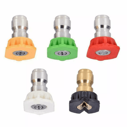 2X 5pcs Pressure Washer Spray Tips Nozzles Kit – High Power Quick Connect 1/4" Set for Car, Roof, and Garden Cleaning