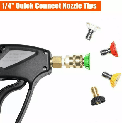 2X 5pcs Pressure Washer Spray Tips Nozzles Kit  High Power Quick Connect 14 Set For Car Roof And Ga 2