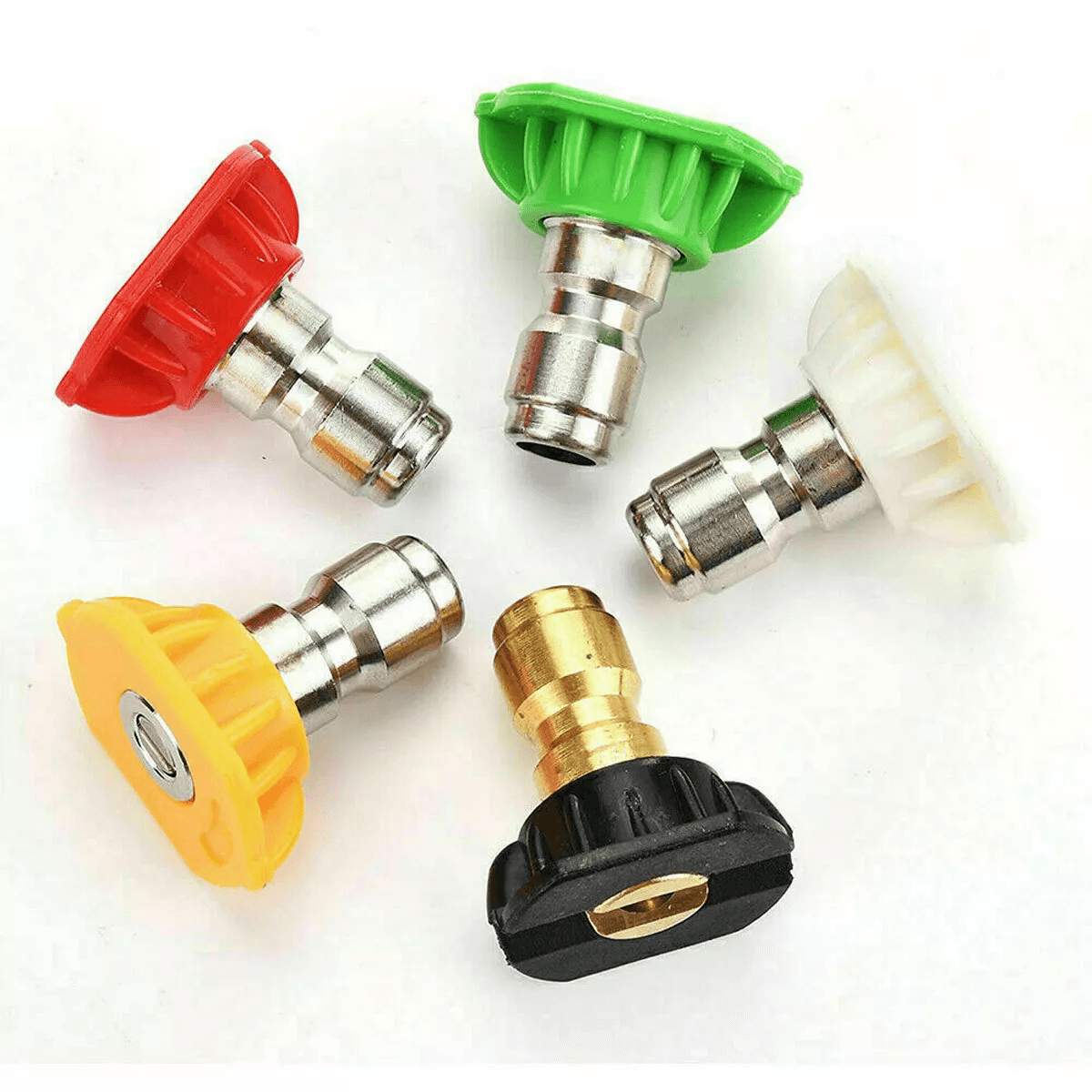 2X 5pcs Pressure Washer Spray Tips Nozzles Kit  High Power Quick Connect 14 Set For Car Roof And Ga 1