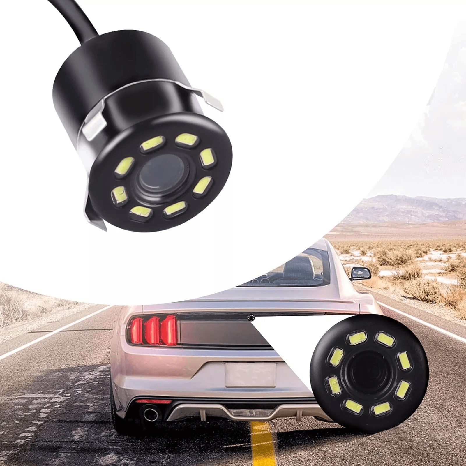 Car Rear View Backup Reverse Camera 140 CMOS HD Waterproof Night Vision With Lights Universal Vehic 2