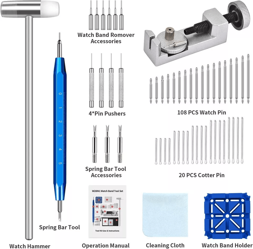 Watch Repair Kit Link Remover Spring Bar Tool Set For Watch Band 2