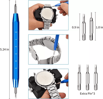 Watch Repair Kit Link Remover Spring Bar Tool Set For Watch Band 5